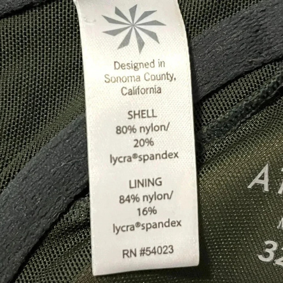 Athleta Womens 32 B/C Bikini Top Bandaeu Green Underwire Strapless Padded Molded - Picture 6 of 9